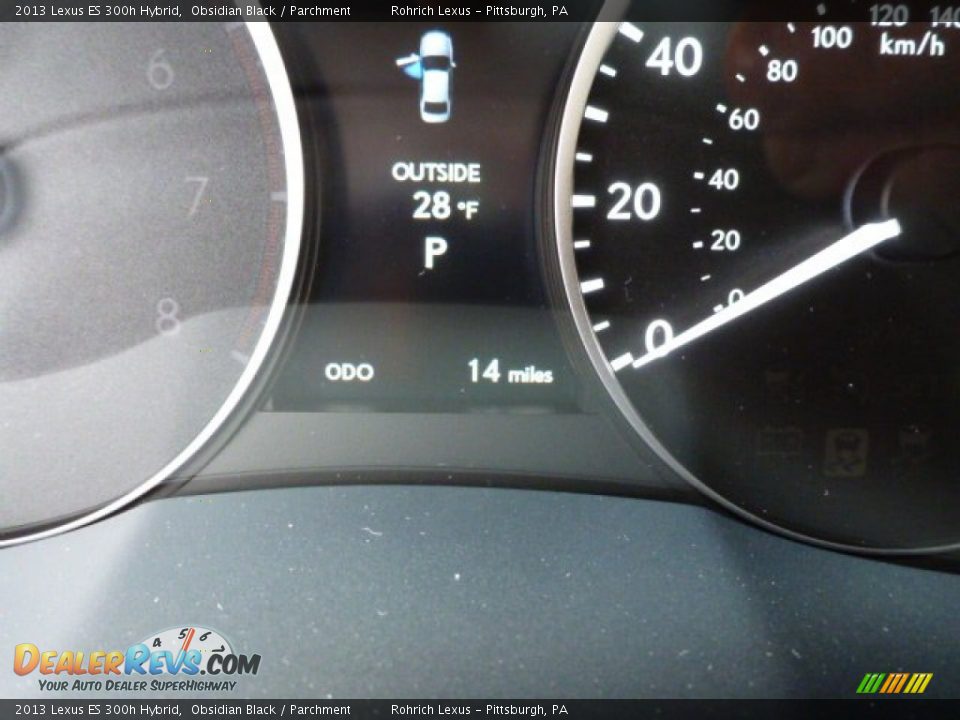 2013 Lexus ES 300h Hybrid Obsidian Black / Parchment Photo #19