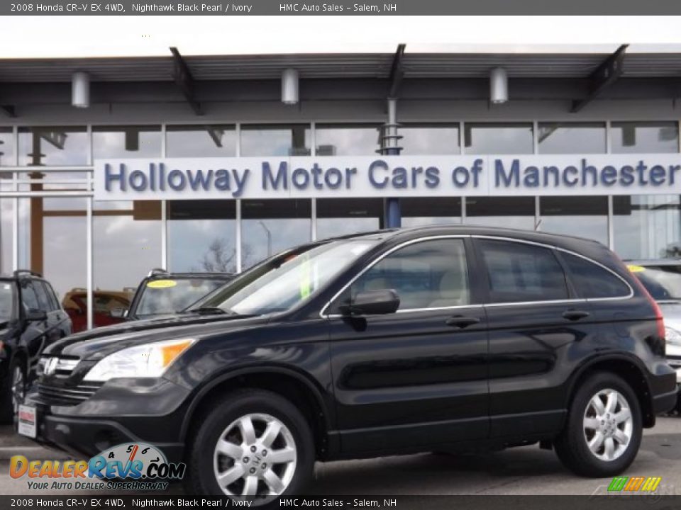 2008 Honda CR-V EX 4WD Nighthawk Black Pearl / Ivory Photo #1