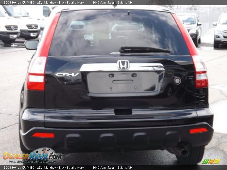 2008 Honda CR-V EX 4WD Nighthawk Black Pearl / Ivory Photo #4