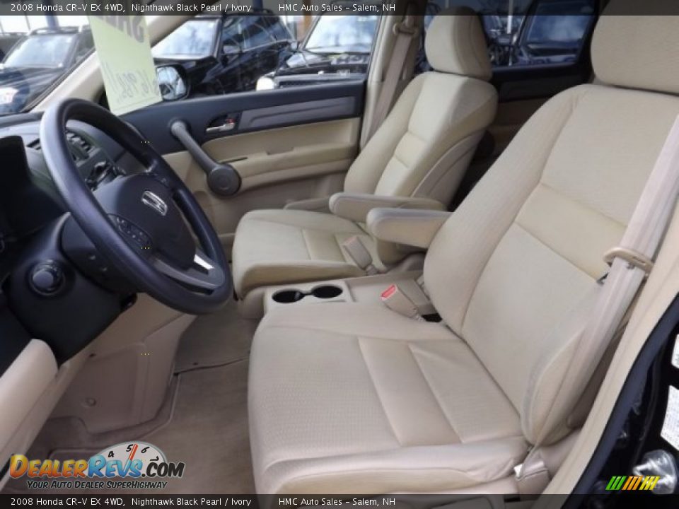 2008 Honda CR-V EX 4WD Nighthawk Black Pearl / Ivory Photo #10