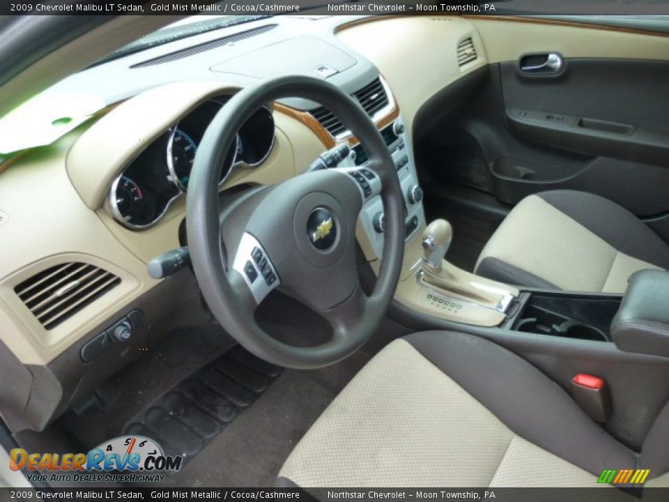 Cocoa Cashmere Interior 2009 Chevrolet Malibu Lt Sedan