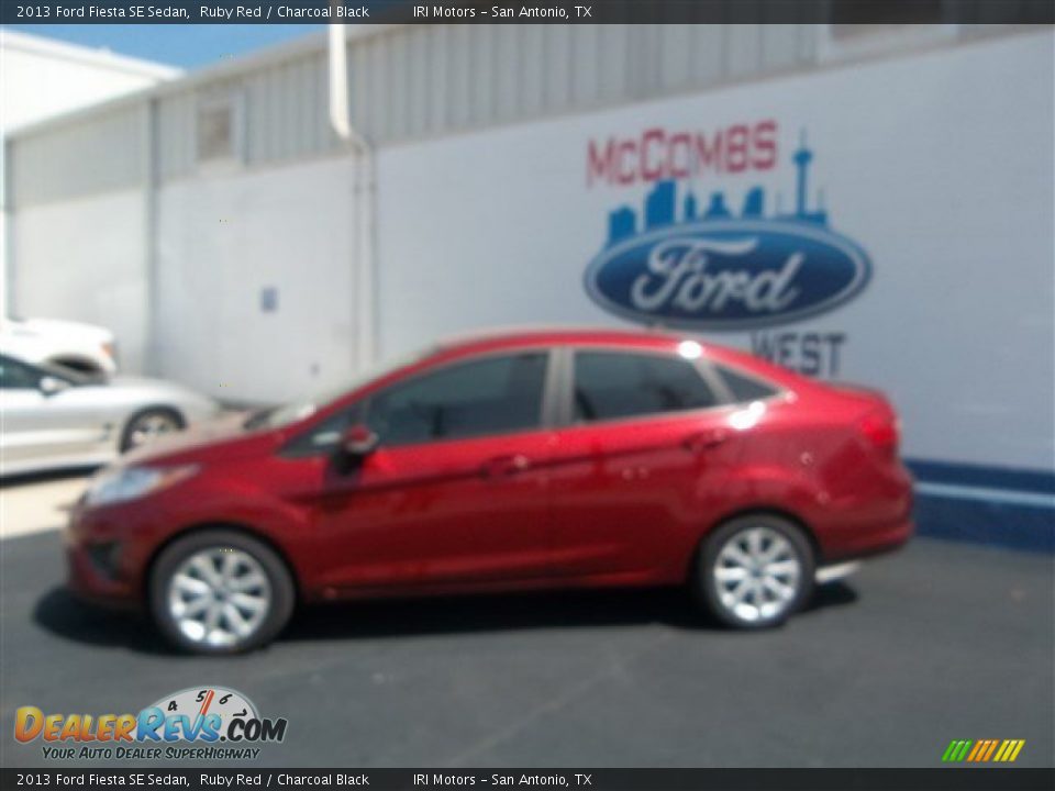 2013 Ford Fiesta SE Sedan Ruby Red / Charcoal Black Photo #3
