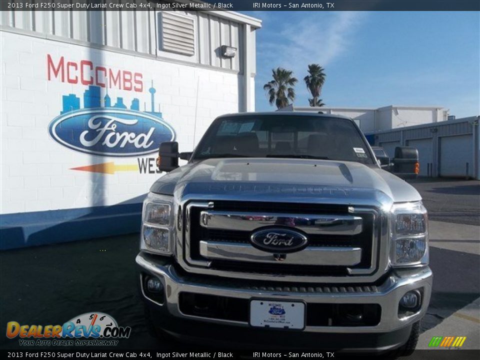 2013 Ford F250 Super Duty Lariat Crew Cab 4x4 Ingot Silver Metallic / Black Photo #1