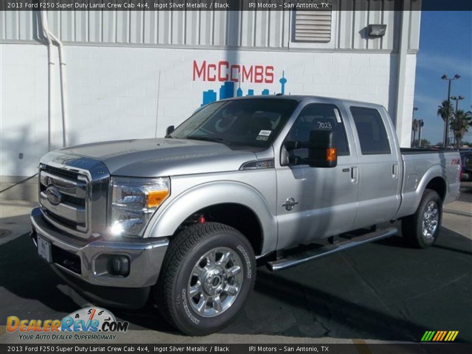2013 Ford F250 Super Duty Lariat Crew Cab 4x4 Ingot Silver Metallic / Black Photo #2