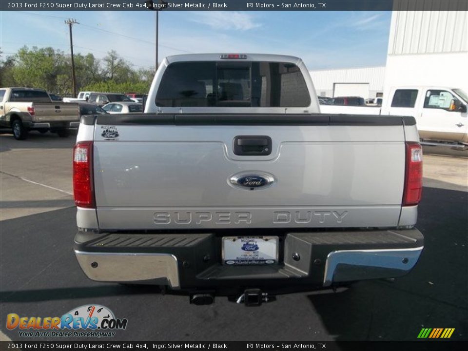 2013 Ford F250 Super Duty Lariat Crew Cab 4x4 Ingot Silver Metallic / Black Photo #4