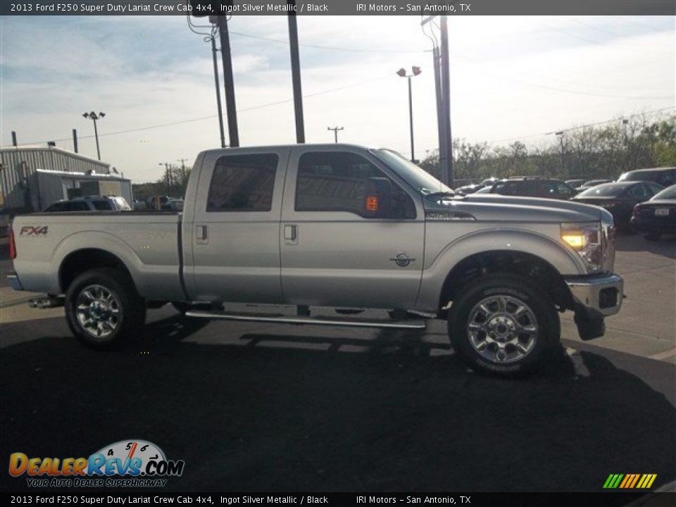 2013 Ford F250 Super Duty Lariat Crew Cab 4x4 Ingot Silver Metallic / Black Photo #13