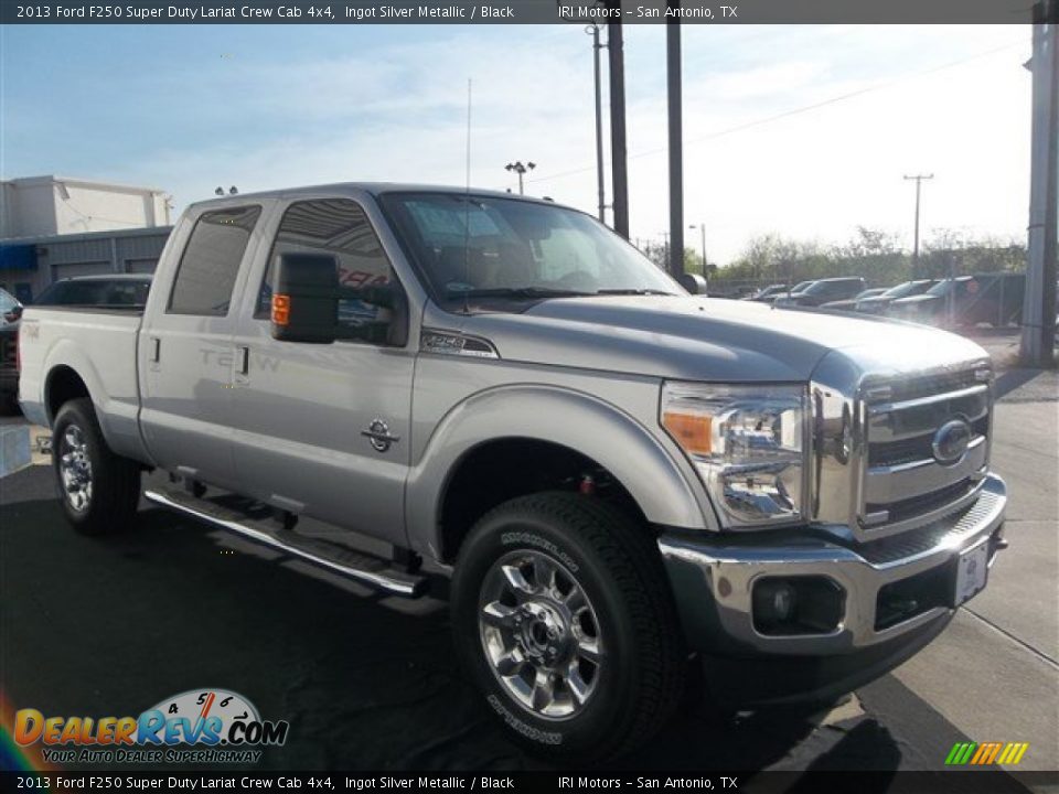 2013 Ford F250 Super Duty Lariat Crew Cab 4x4 Ingot Silver Metallic / Black Photo #14
