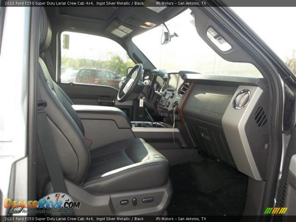 2013 Ford F250 Super Duty Lariat Crew Cab 4x4 Ingot Silver Metallic / Black Photo #15