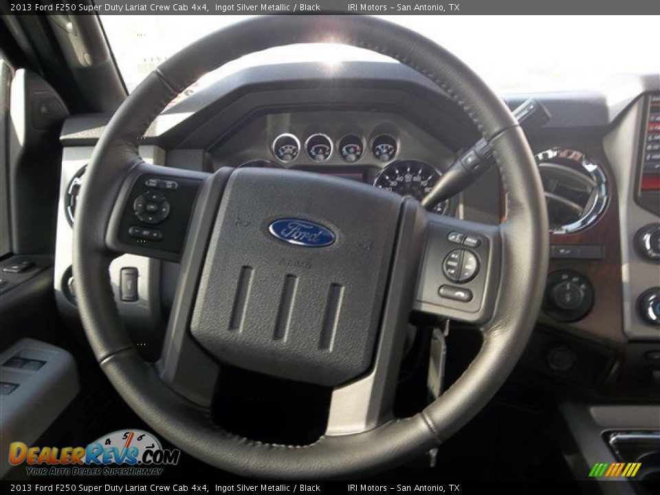 2013 Ford F250 Super Duty Lariat Crew Cab 4x4 Ingot Silver Metallic / Black Photo #21