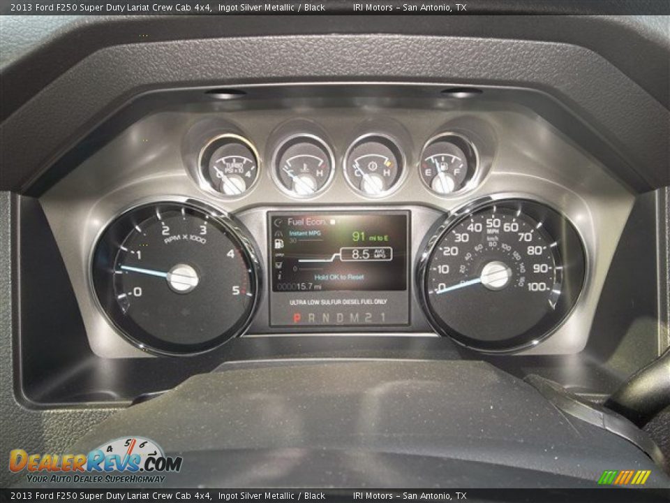 2013 Ford F250 Super Duty Lariat Crew Cab 4x4 Ingot Silver Metallic / Black Photo #25