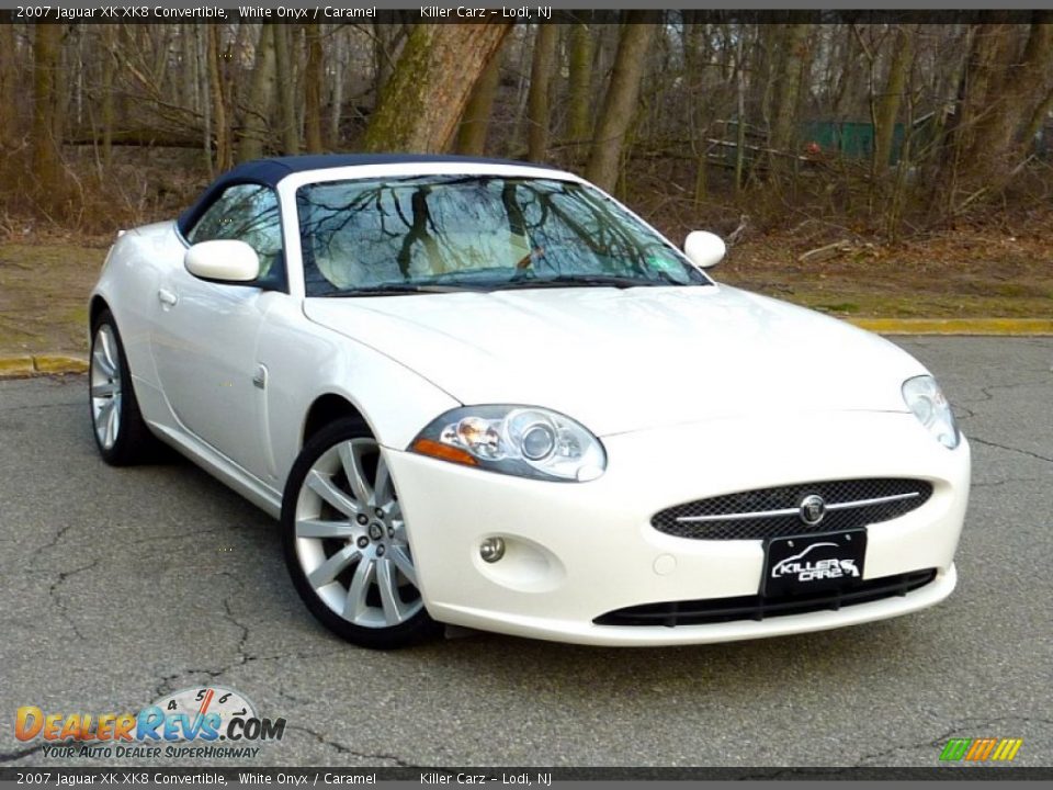 2007 Jaguar XK XK8 Convertible White Onyx / Caramel Photo #1