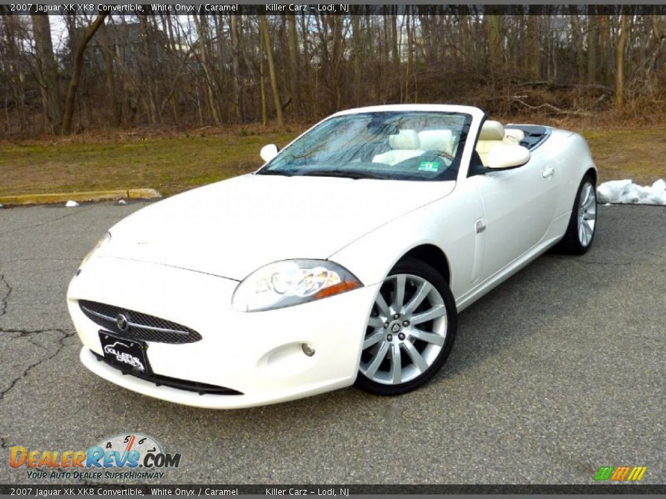 2007 Jaguar XK XK8 Convertible White Onyx / Caramel Photo #3