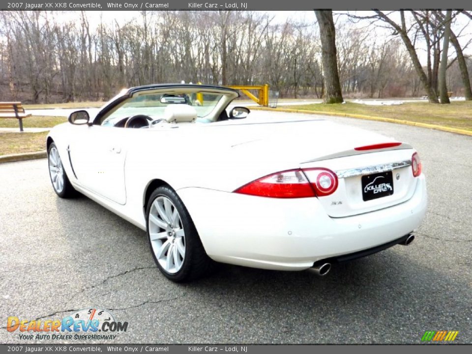 2007 Jaguar XK XK8 Convertible White Onyx / Caramel Photo #5