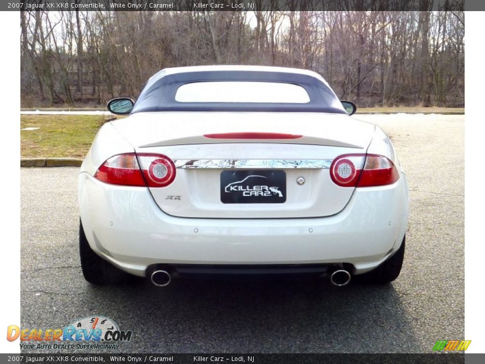 2007 Jaguar XK XK8 Convertible White Onyx / Caramel Photo #6