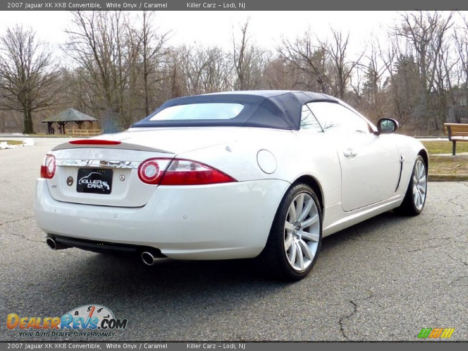 2007 Jaguar XK XK8 Convertible White Onyx / Caramel Photo #7