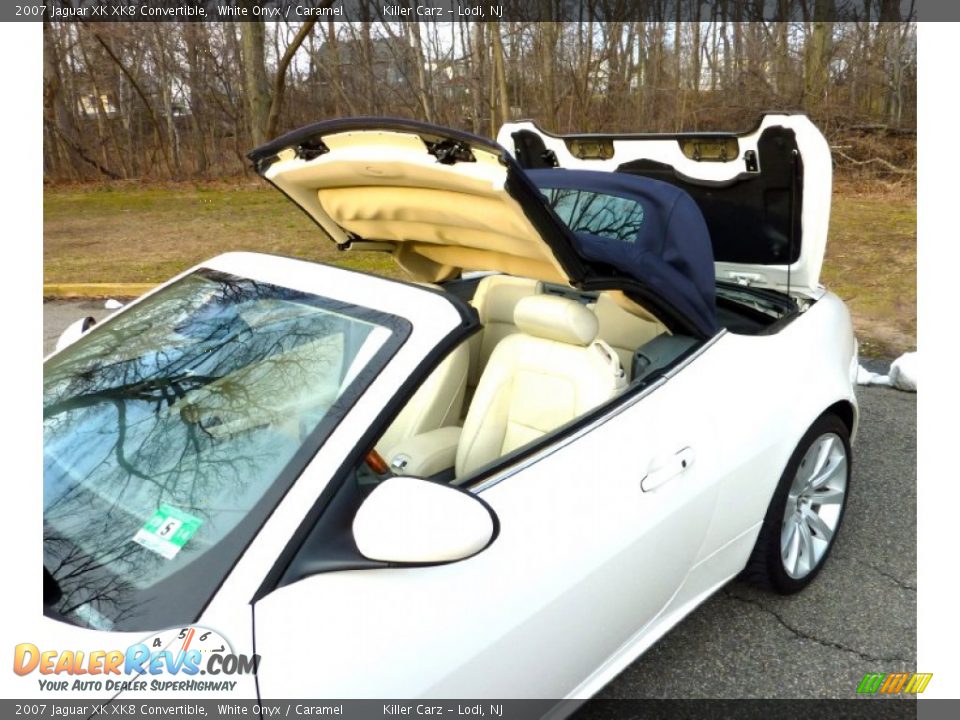 2007 Jaguar XK XK8 Convertible White Onyx / Caramel Photo #13