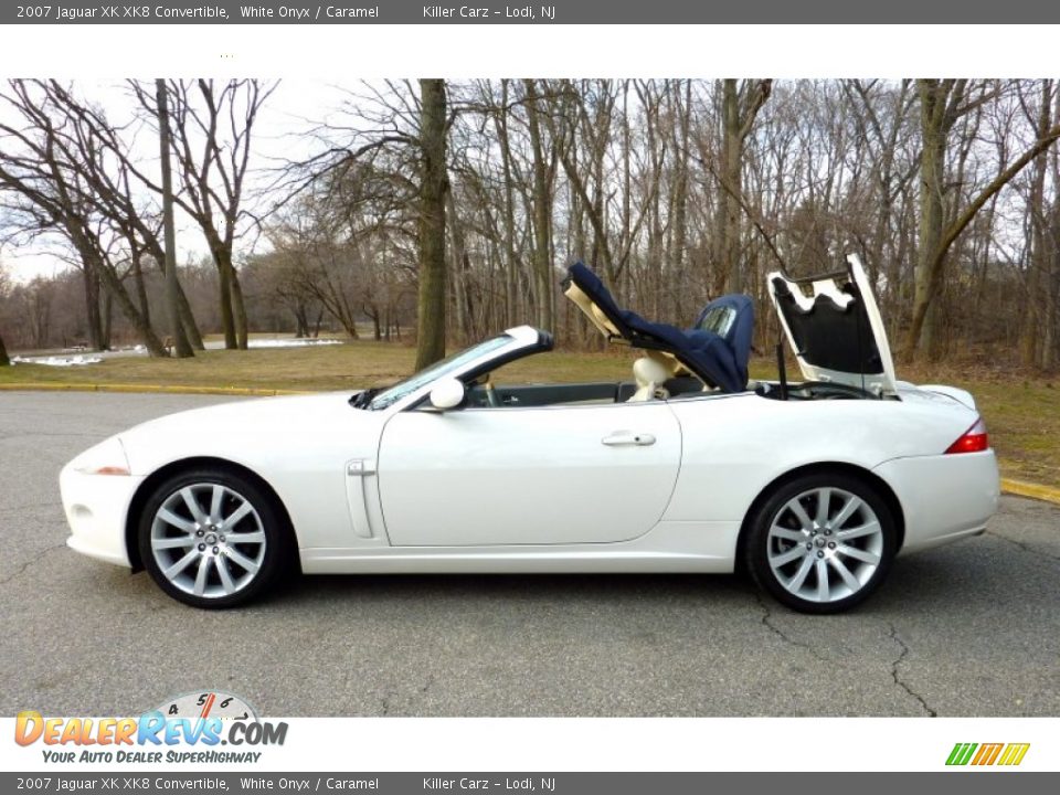 2007 Jaguar XK XK8 Convertible White Onyx / Caramel Photo #14