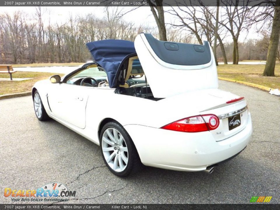 2007 Jaguar XK XK8 Convertible White Onyx / Caramel Photo #15