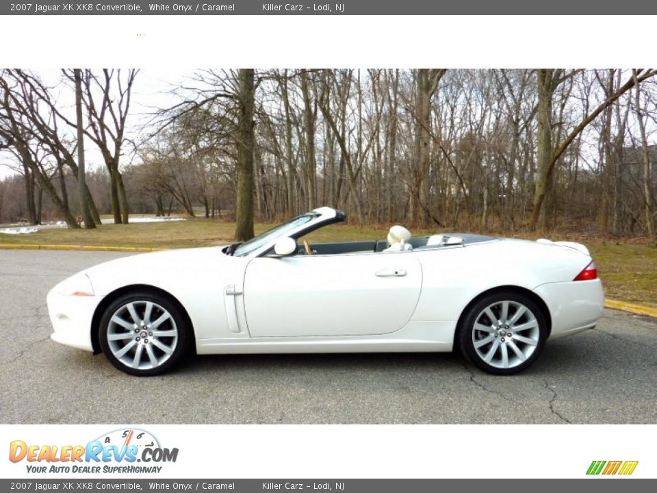 2007 Jaguar XK XK8 Convertible White Onyx / Caramel Photo #17