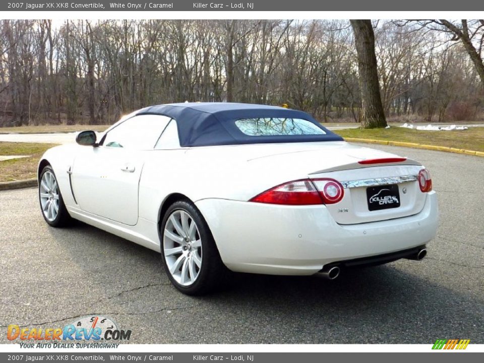 2007 Jaguar XK XK8 Convertible White Onyx / Caramel Photo #18