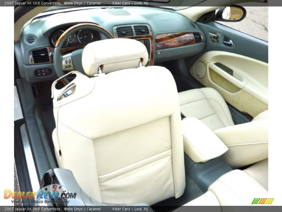 2007 Jaguar XK XK8 Convertible White Onyx / Caramel Photo #30