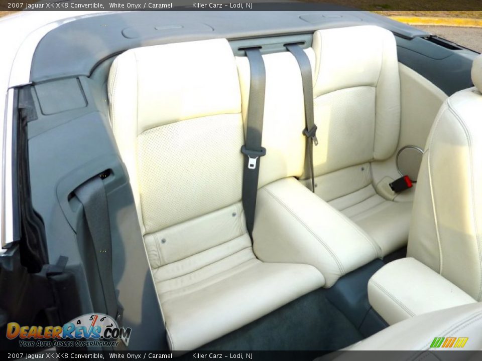2007 Jaguar XK XK8 Convertible White Onyx / Caramel Photo #32