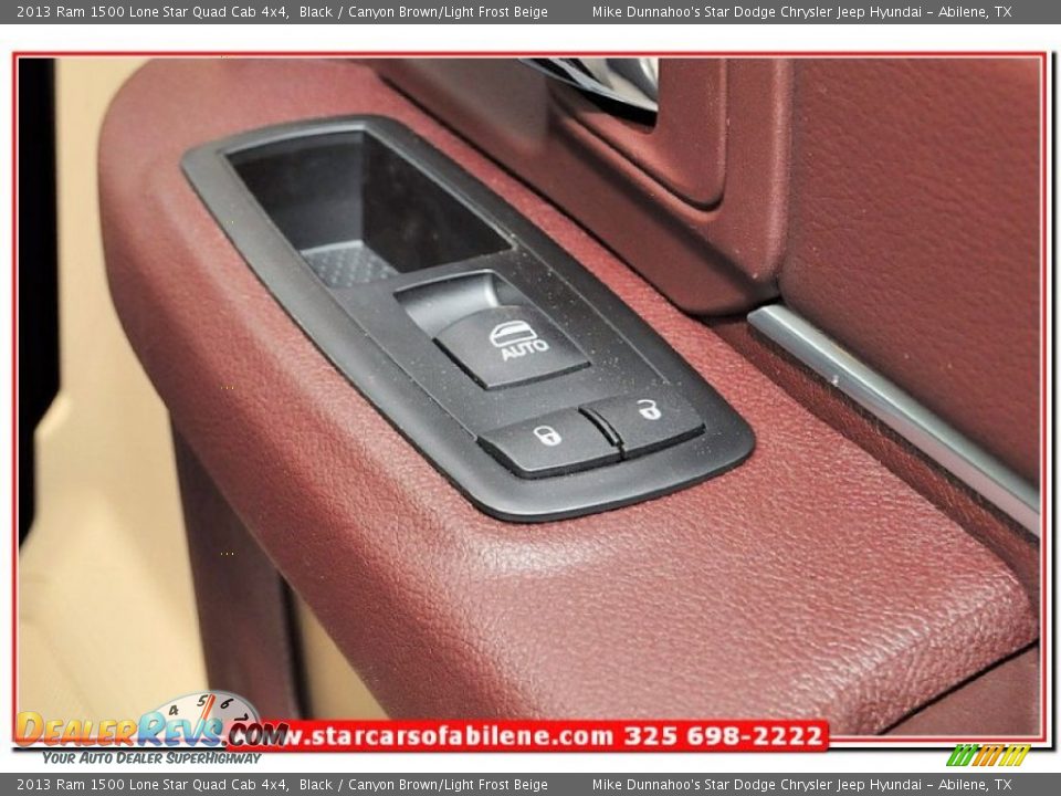 2013 Ram 1500 Lone Star Quad Cab 4x4 Black / Canyon Brown/Light Frost Beige Photo #26