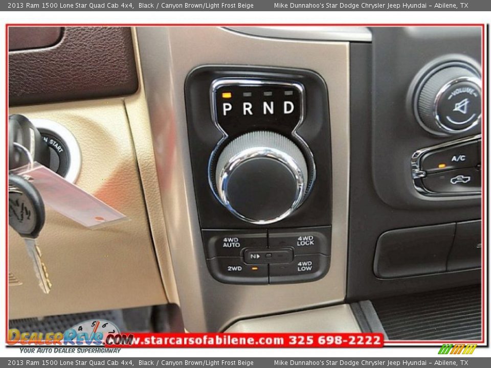2013 Ram 1500 Lone Star Quad Cab 4x4 Black / Canyon Brown/Light Frost Beige Photo #29