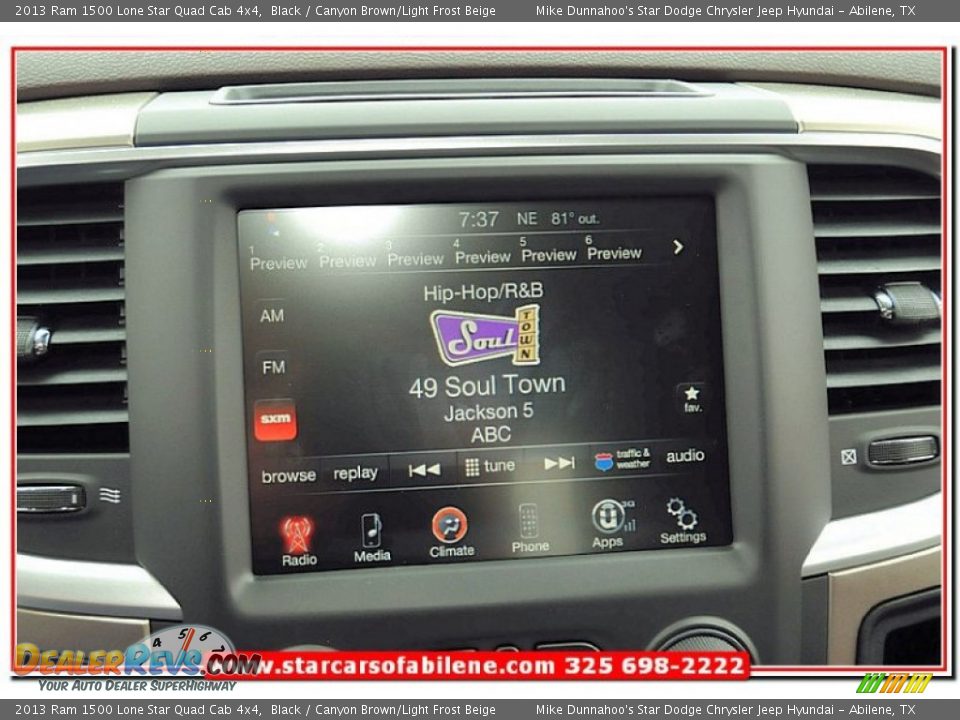 2013 Ram 1500 Lone Star Quad Cab 4x4 Black / Canyon Brown/Light Frost Beige Photo #31