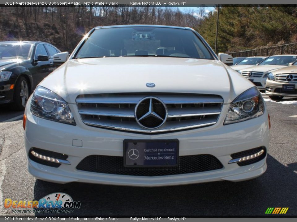 2011 Mercedes-Benz C 300 Sport 4Matic Arctic White / Black Photo #2