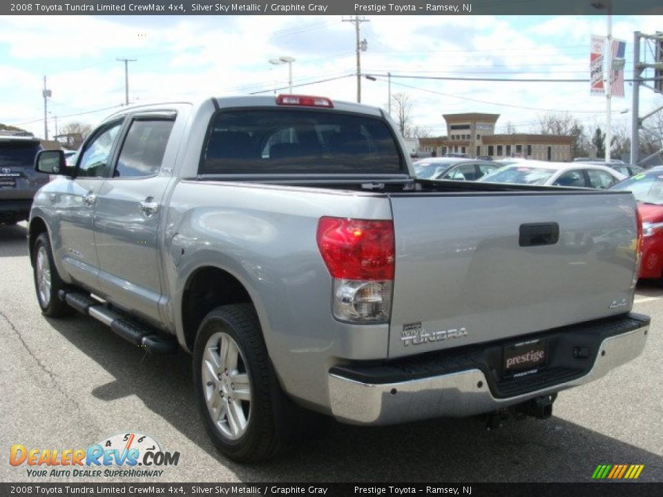 2008 Toyota Tundra Limited CrewMax 4x4 Silver Sky Metallic / Graphite Gray Photo #4