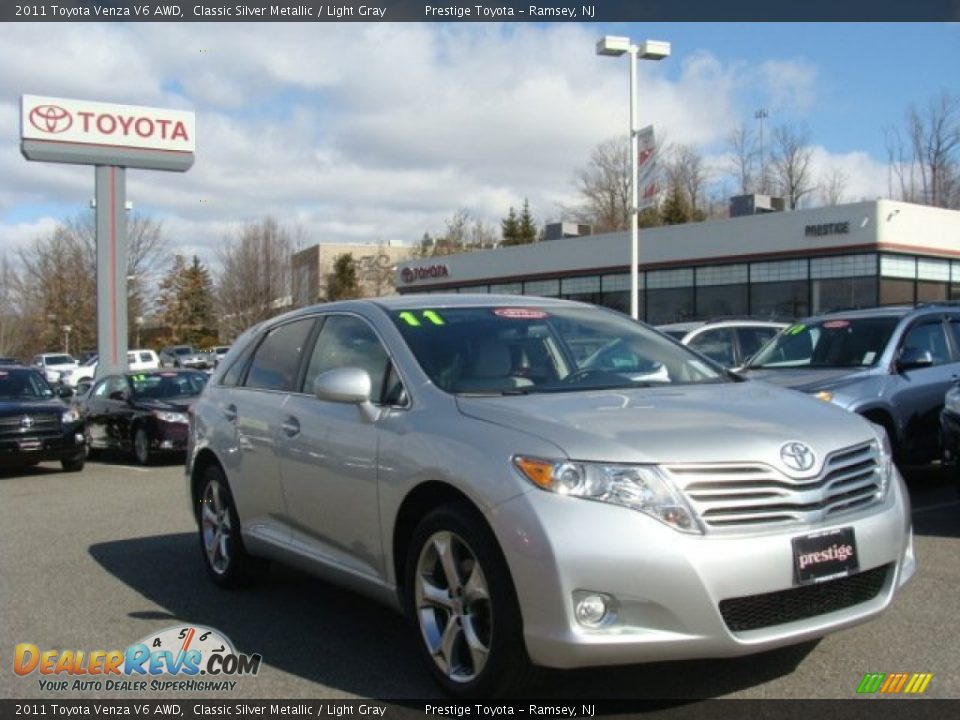 2011 Toyota Venza V6 AWD Classic Silver Metallic / Light Gray Photo #1