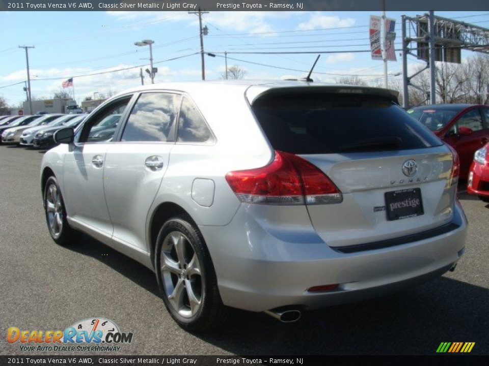 2011 Toyota Venza V6 AWD Classic Silver Metallic / Light Gray Photo #4