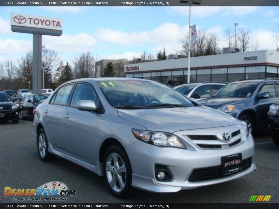 2011 Toyota Corolla S Classic Silver Metallic / Dark Charcoal Photo #1
