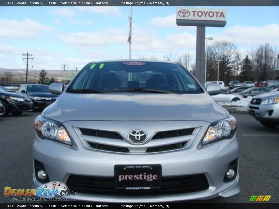 2011 Toyota Corolla S Classic Silver Metallic / Dark Charcoal Photo #2