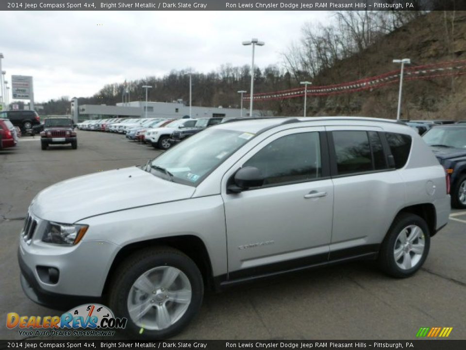 2014 Jeep Compass Sport 4x4 Bright Silver Metallic / Dark Slate Gray Photo #1
