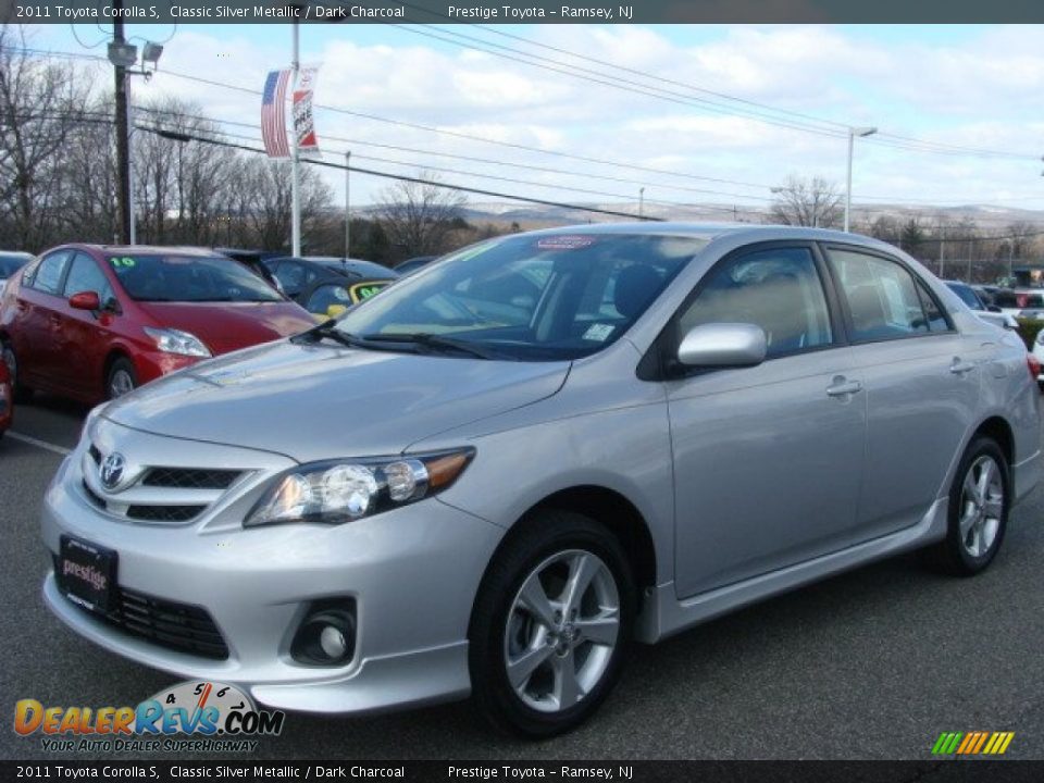 2011 Toyota Corolla S Classic Silver Metallic / Dark Charcoal Photo #3