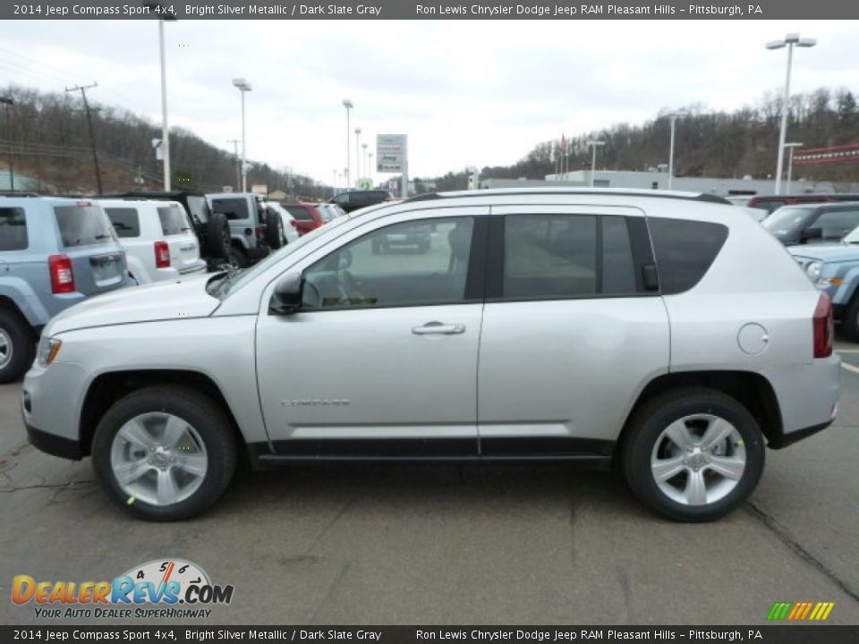 2014 Jeep Compass Sport 4x4 Bright Silver Metallic / Dark Slate Gray Photo #2