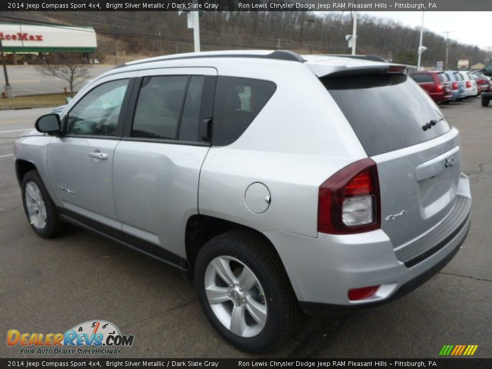 2014 Jeep Compass Sport 4x4 Bright Silver Metallic / Dark Slate Gray Photo #3