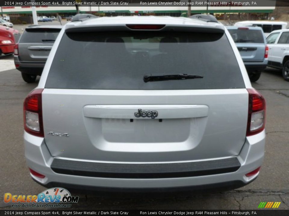 2014 Jeep Compass Sport 4x4 Bright Silver Metallic / Dark Slate Gray Photo #4