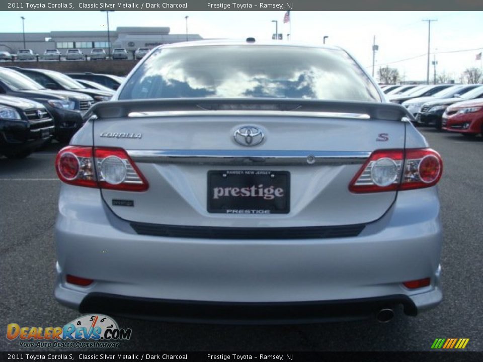 2011 Toyota Corolla S Classic Silver Metallic / Dark Charcoal Photo #5