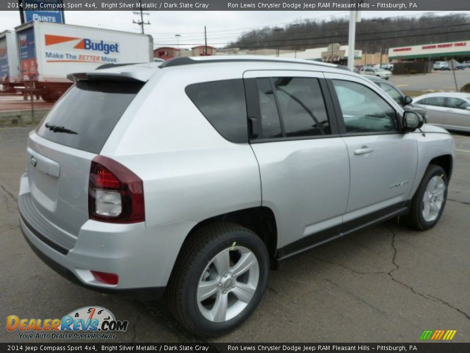 2014 Jeep Compass Sport 4x4 Bright Silver Metallic / Dark Slate Gray Photo #5