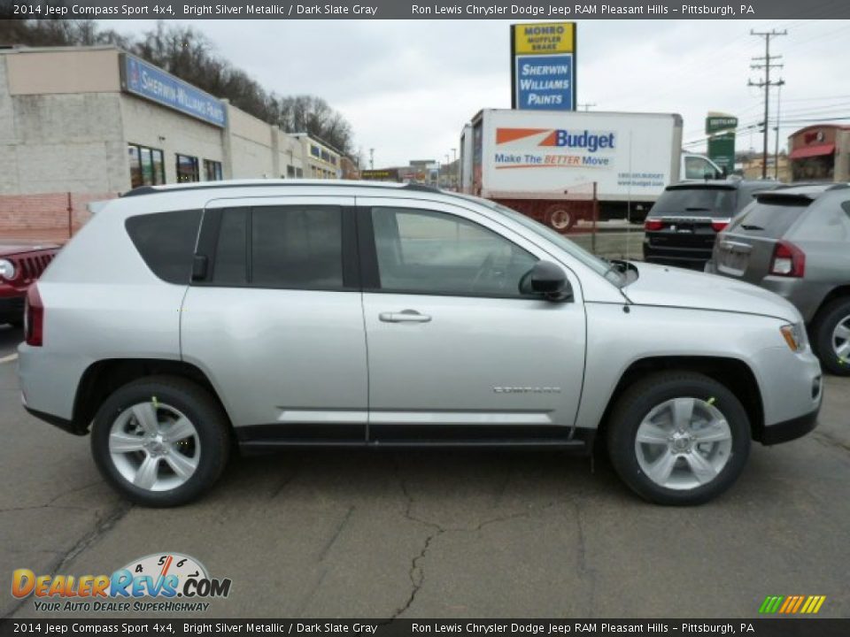 2014 Jeep Compass Sport 4x4 Bright Silver Metallic / Dark Slate Gray Photo #6