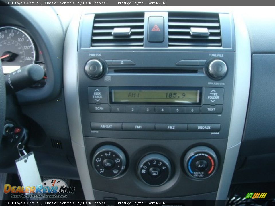 2011 Toyota Corolla S Classic Silver Metallic / Dark Charcoal Photo #11