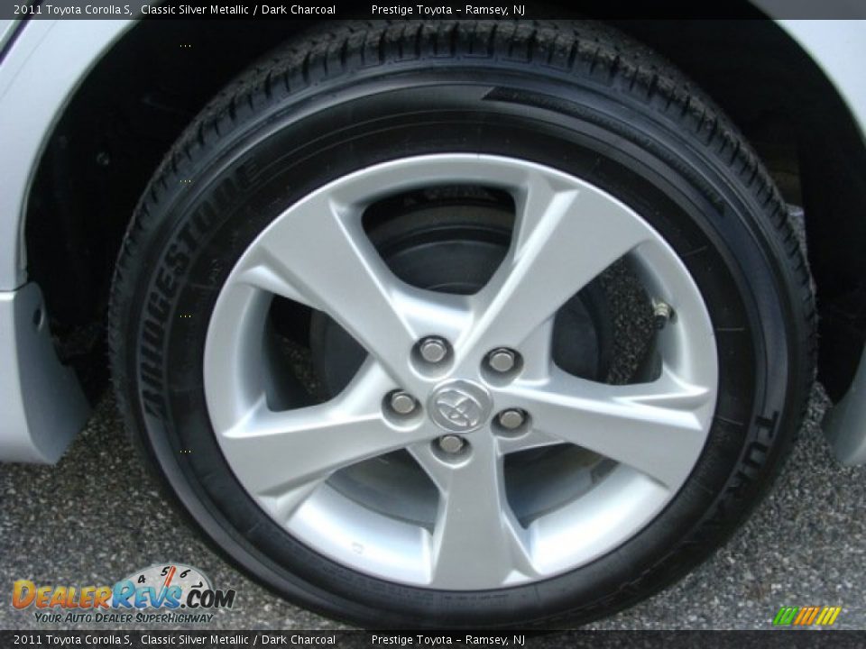 2011 Toyota Corolla S Classic Silver Metallic / Dark Charcoal Photo #14
