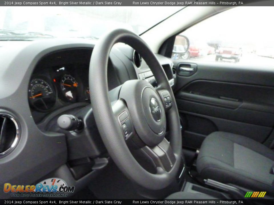 2014 Jeep Compass Sport 4x4 Bright Silver Metallic / Dark Slate Gray Photo #17