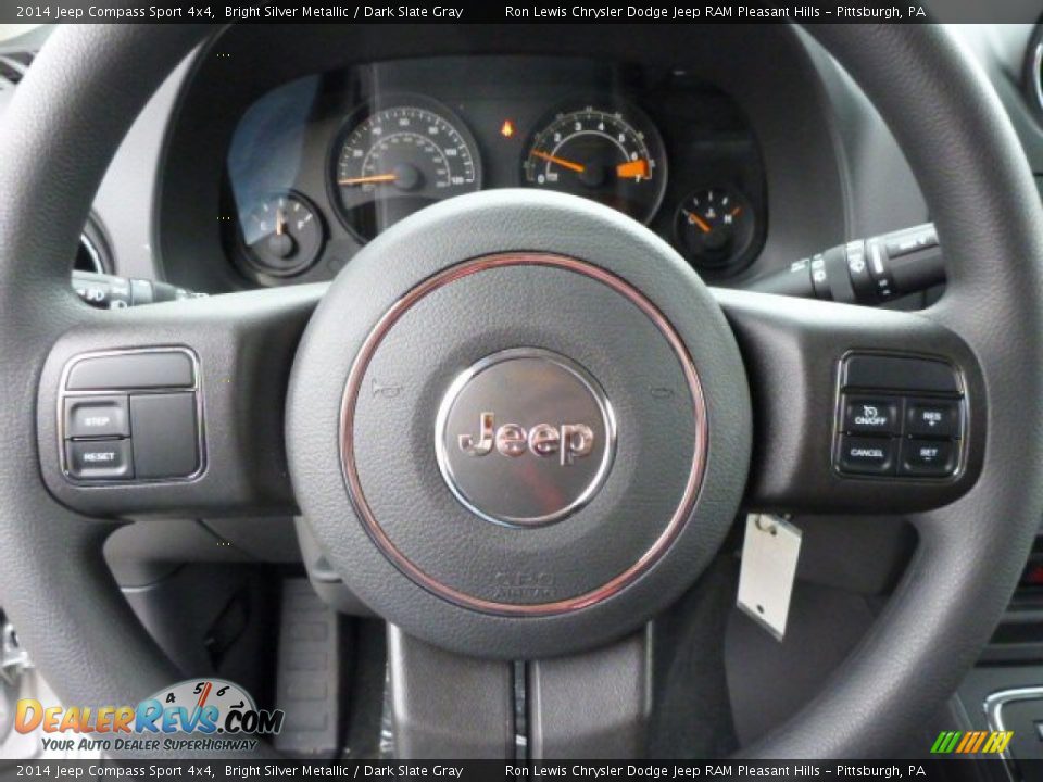 2014 Jeep Compass Sport 4x4 Bright Silver Metallic / Dark Slate Gray Photo #18