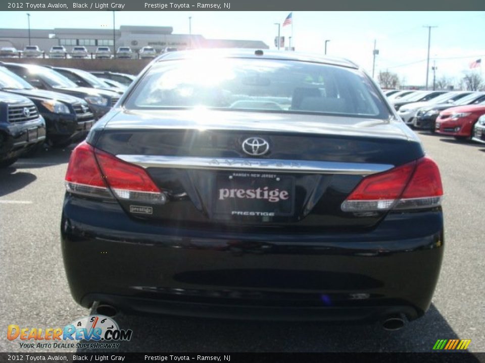 2012 Toyota Avalon Black / Light Gray Photo #5