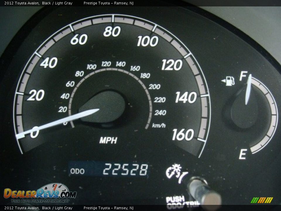 2012 Toyota Avalon Black / Light Gray Photo #10