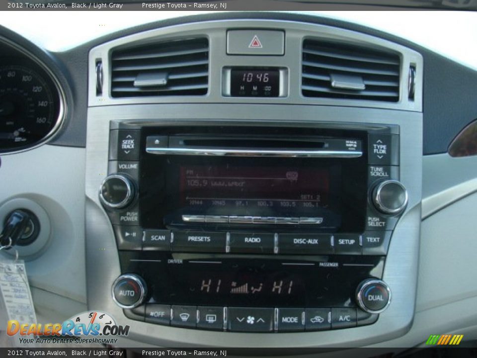 2012 Toyota Avalon Black / Light Gray Photo #11